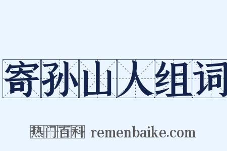寄孙山人组词是什么意思的图片